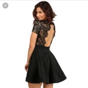 Black and Cream open back Windsor dress Size M